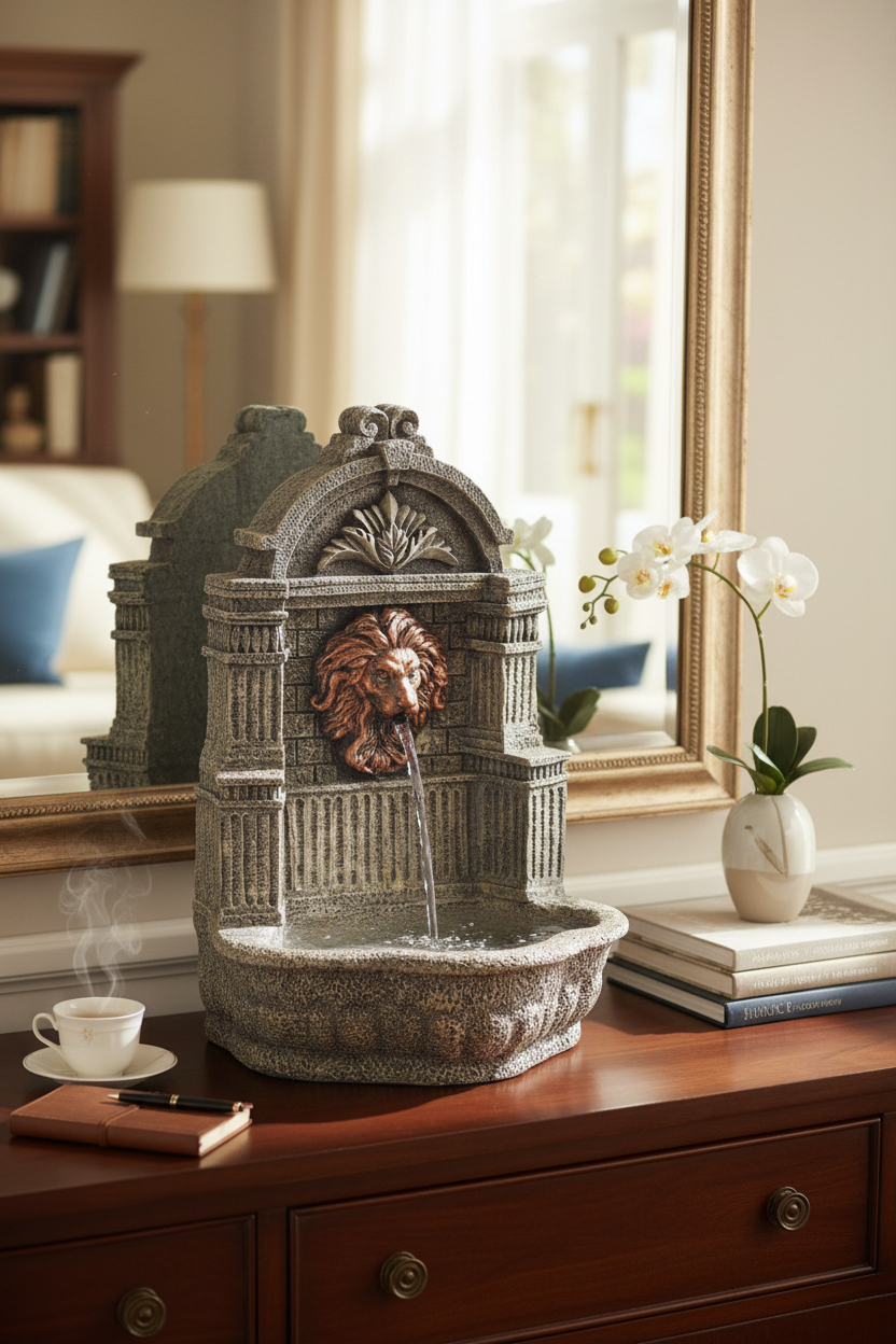Fontanna mini z lwem