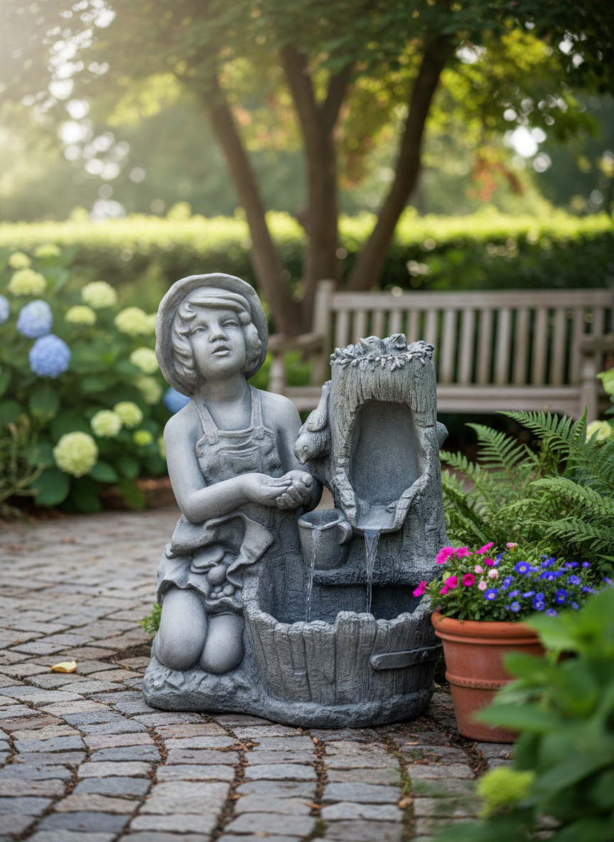 Fontanna z pisklętami