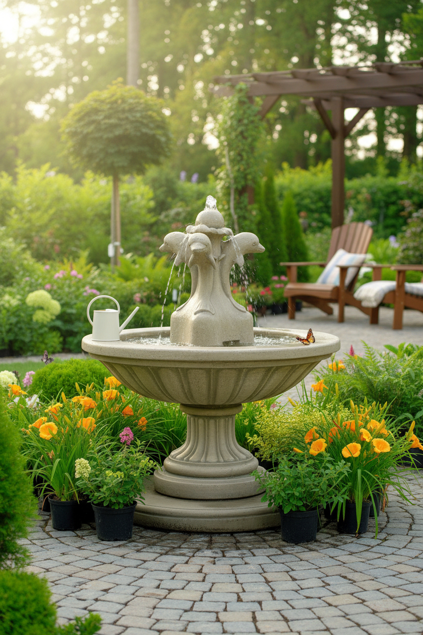 Fontanna z delfinami