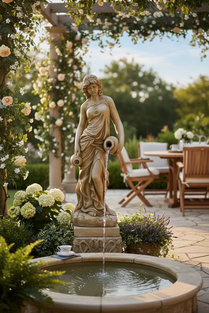 Mini fontanna Kobieta z dzbanem 2