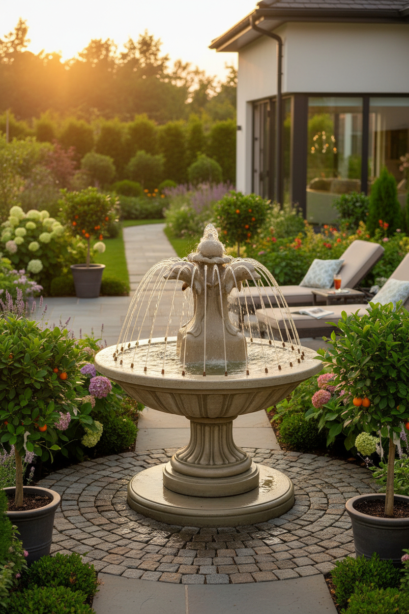 Fontanna z delfinami z ringiem