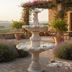 Fontanna dwupoziomowa z parasolem mała