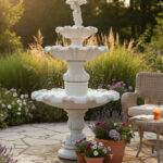 Fontanna trzypoziomowa z parasolem malutka